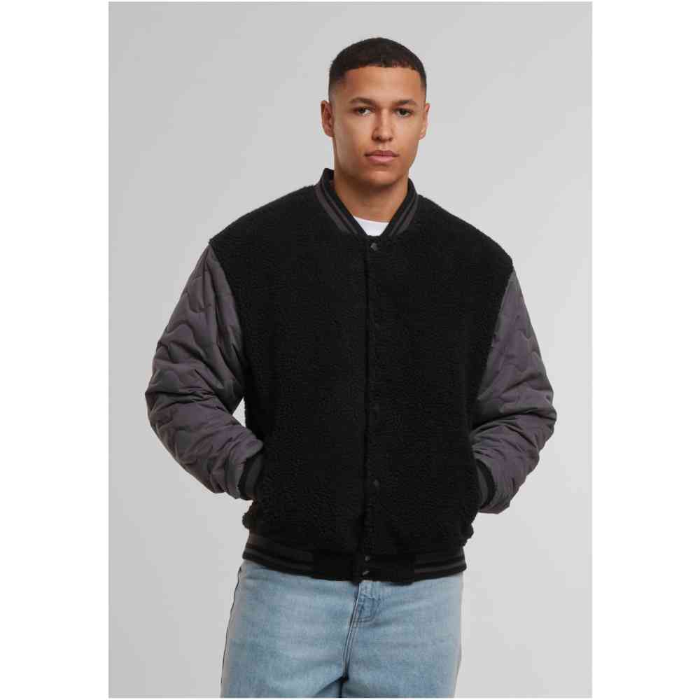 Urban Classics - Teddy College jacket - Noir